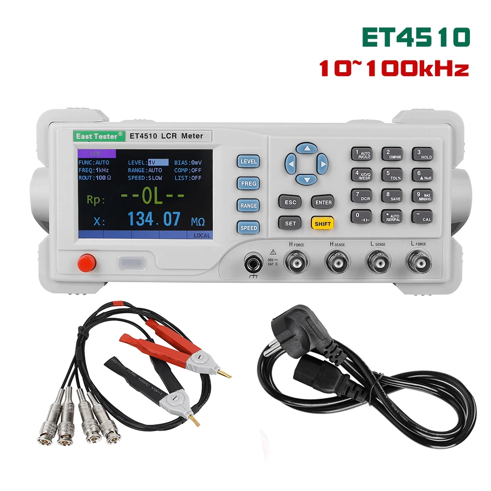 

ET4510 Benchtop Digital Bridge Desktop LCR Tester Meter Capacitance Resistance Impedance Inductance Measure