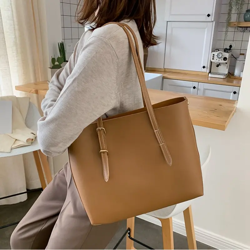 

Women bag Solid Women's PU Leather Handbags Luxury Brand Lady Hand Bags Purse Pocket Women Composite bag Big Tote Sac Bols