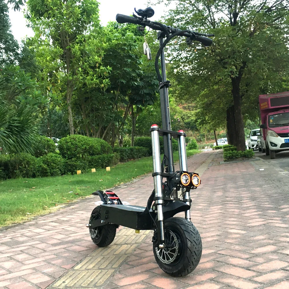Flj-scooter elétrica, 6000w, com motor duplo de 11 polegadas, 85