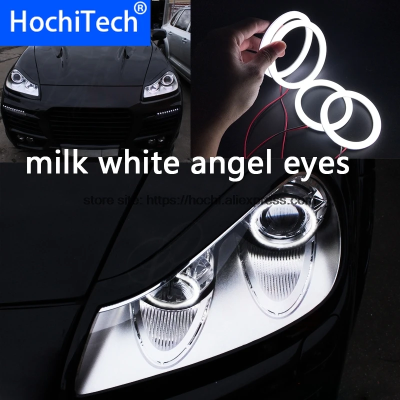 HochiTech Eexcellent молочно-белый Хлопковый чехол SMD хлопковые ГЛАЗА АНГЕЛА halo кольцо комплект фары дневного света для Porsche Cayenne 2007-2009