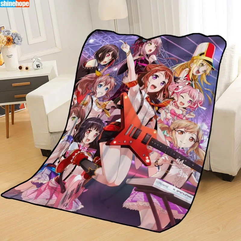 Новое поступление Bang Dream! Одеяло s печать мягкий сон одеяло на дом/диван/офис портативный дорожный Чехол одеяло - Цвет: Blanket 13