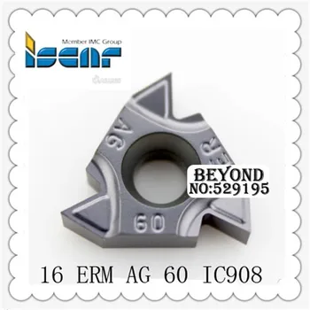 

10PCS ORIGINAL 16 ERM AG 60 IC908 Indexable Tungsten Carbide 16ER Threading Inserts for Thread Lathe turning Holder SER