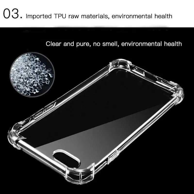Силиконовый прозрачный чехол из ТПУ для iPhone 11 Pro Max X XS Max XR четырехугольный усиленный противоударный чехол для iPhone 6 6S 7 8 Plus