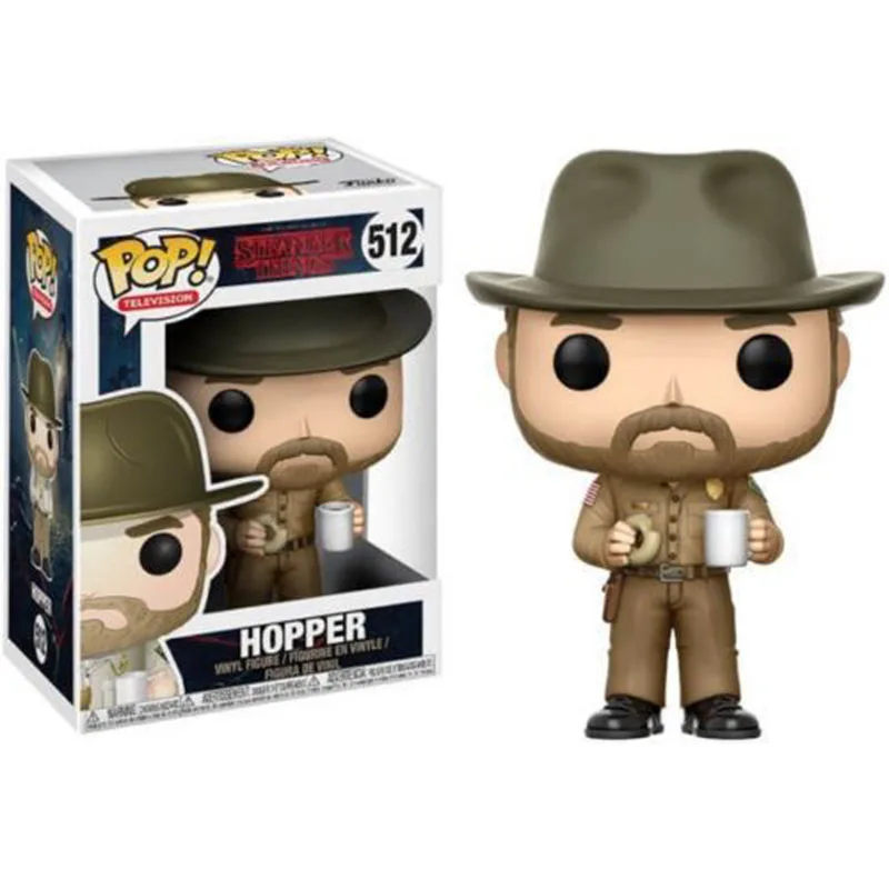 

Funko Pop Stranger Things Hopper #512 Vinyl Figure Dolls Toy Stranger Things Action Figure Collection Toys Gifts for Children