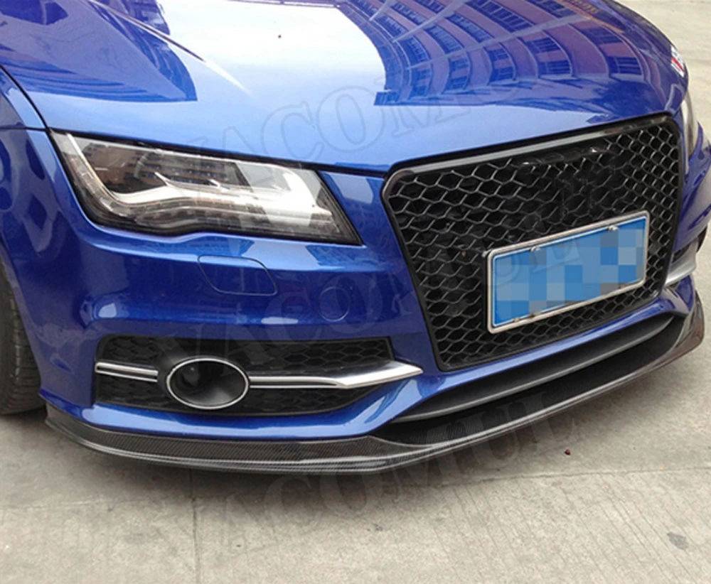Передний спойлер из углеродного волокна для Audi A7 S7 Sline 2012- FRP автомобильный бампер Защита подбородка автомобильный Стайлинг