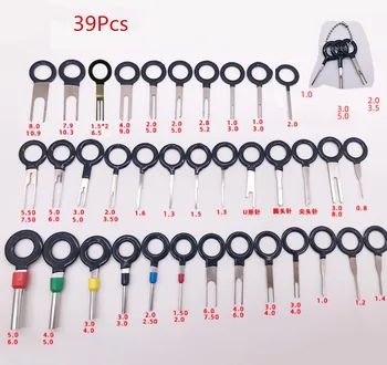 

39Pcs/set Car Terminal Removal Kit Wiring Crimp Connector Pin Extractor Puller Terminal Repair Professional Tools