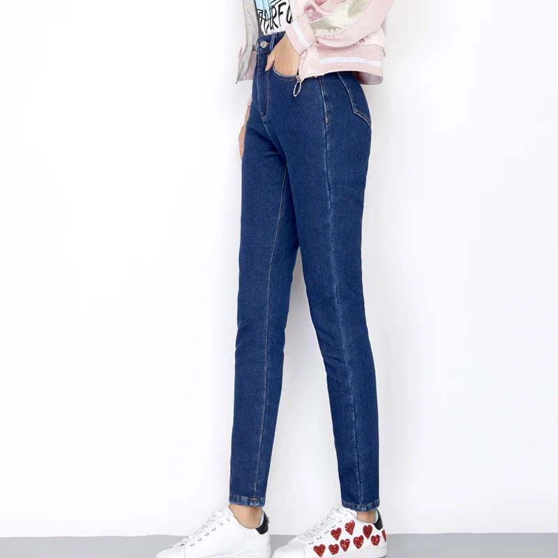LEIJIJEANS, флисовые плотные черные зимние джинсы размера плюс, Вельветовые женские джинсы, L-6XL, обтягивающие, с добавлением шерсти, плотные Женские джинсы-карандаш