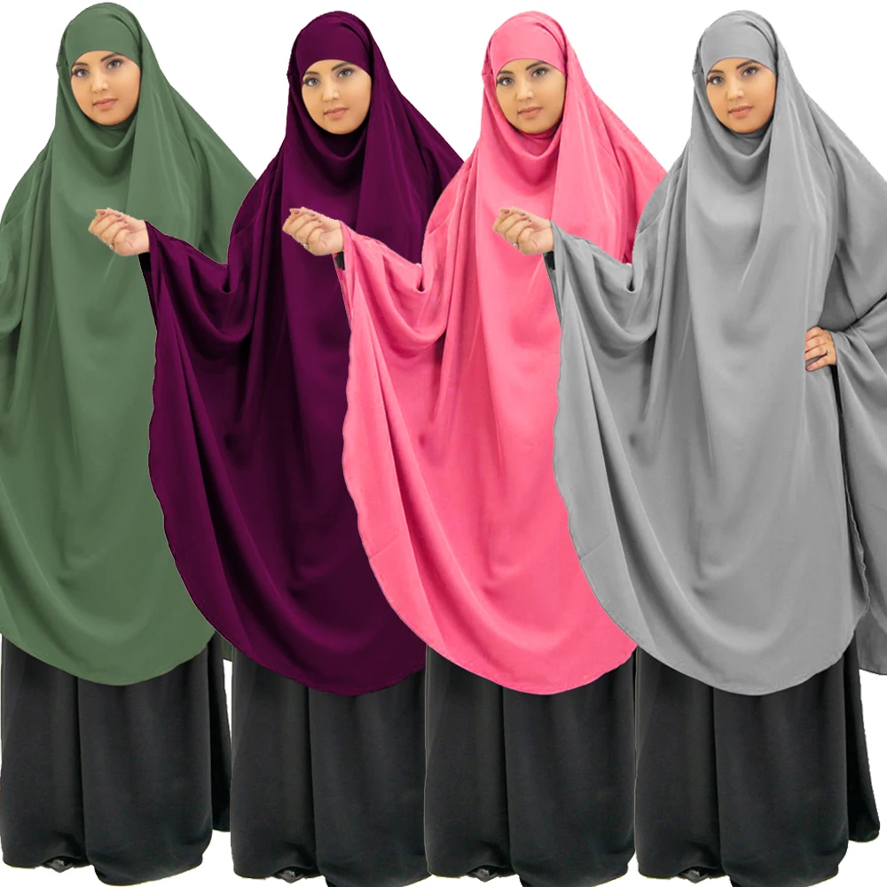 Details about   One Piece Amira Khimar Muslim Women Hijab Abaya Islamic Prayer Burqa Overhead 