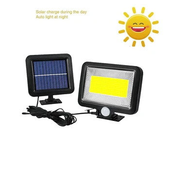 

Outdoor Street Waterproof Wall Lights 56/30 LED Solar Power Street Light PIR Motion Sensor Light Garden Security Lamp split moun