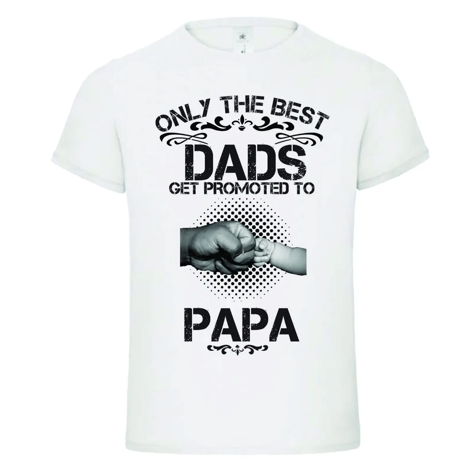 Футболка с надписью ONLY THE BEST DADS GET programed PAPA футболка подарок на день рождения отца