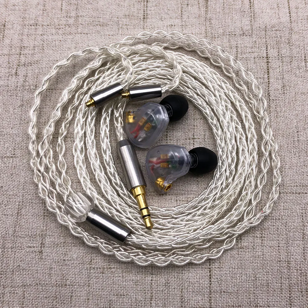 Гибридные наушники Tiandirenhe TD2 1ba + 1DD Knowles 27305 BA Drive HIFI с обновленным кабелем MMCX для