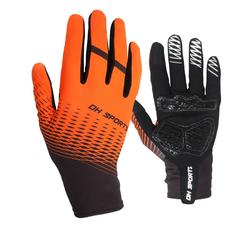 QTST01O Перчатки с сенсорным экраном для кемпинга, туризма, Guantes Ciclismo, гелевая накладка, перчатки для езды на мотоцикле, перчатки для спорта, MTB, велосипеда, велосипедные перчатки - Цвет: QTST01O