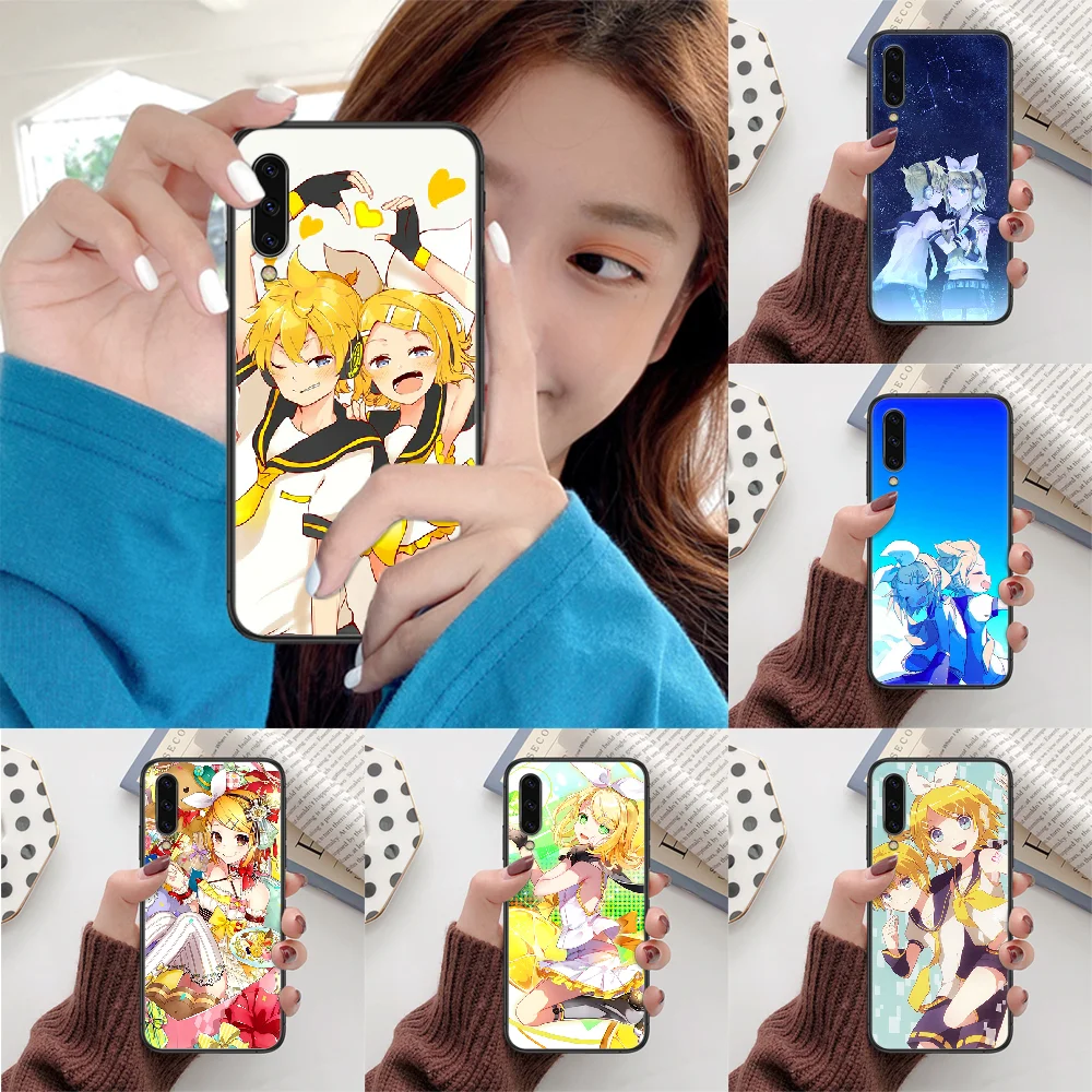 Чехол для телефона Kagamine Rin Len VOCALOID Samsung Galaxy A 3 5 7 8 10 20 E 21 30 S 40 50 51 70 71 черный роскошный