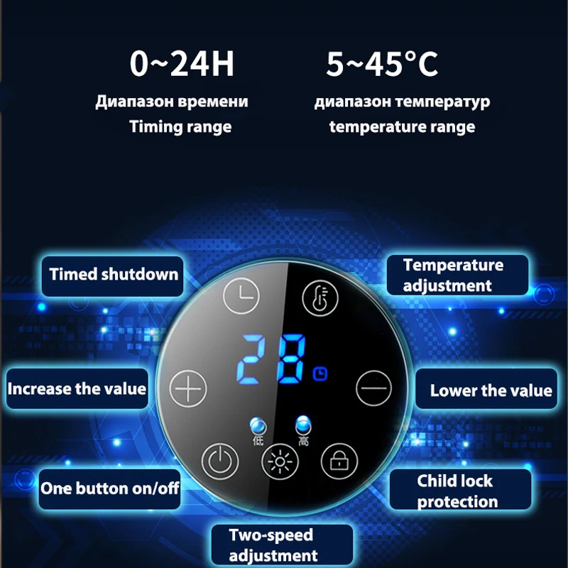 Конвекторный электрический обогреватель, умная версия, обогреватель для дома электрический Быстрый конвекционный вентилятор для камина, настенный обогреватель, бесшумный, свободный