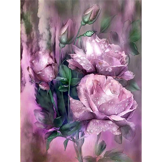 Picture Painting Numbers Canvas Flowers  Painting Numbers Flower Colors -  60x75cm - Aliexpress