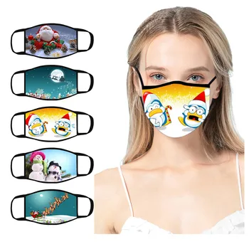 

1PC Christmas Adult Face Mask Safety macarillas funda mascarilla Washable Reusable Mouth Cover mascaras para la boca Masks