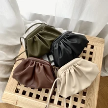 Брендовая маленькая сумка-клатч с зажимом, роскошные сумки, женские сумки, дизайнерская сумочка облако, женская сумка через плечо, мягкая Сумочка