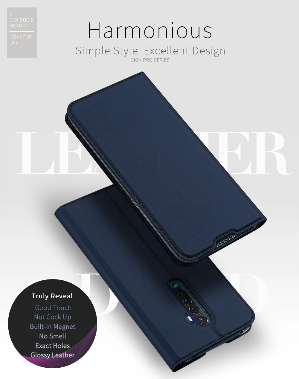 Чехол-книжка для OPPO Reno 2 с отделением для карт, чехол-кошелек с подставкой из искусственной кожи и ТПУ, Мягкий бампер, защитный чехол, сумка для мобильного телефона