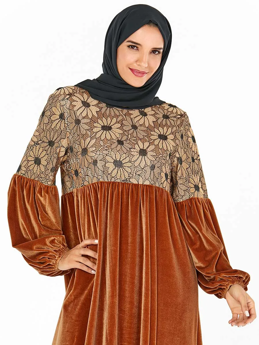 BNSQ Дубай abaya для женщин хиджаб арабское вечернее платье Caftan Morocain кафтан Djelaba Femme мусульманское платье исламское кружевное платье