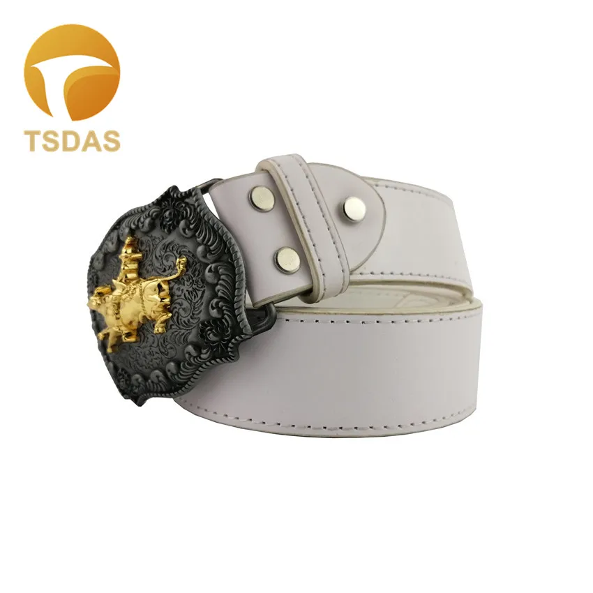 3 Western Buckles Серебряные; золотые в ковбойском стиле с металлическими пряжками и подходит для детей на возраст от 4 см Ширина ремень - Цвет: 3