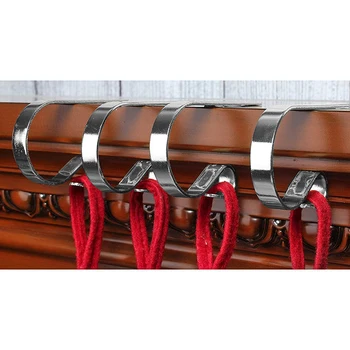 

Mantle Clip Stocking Holder, Christmas Hook, Coat Hook 10 Pack - Silver