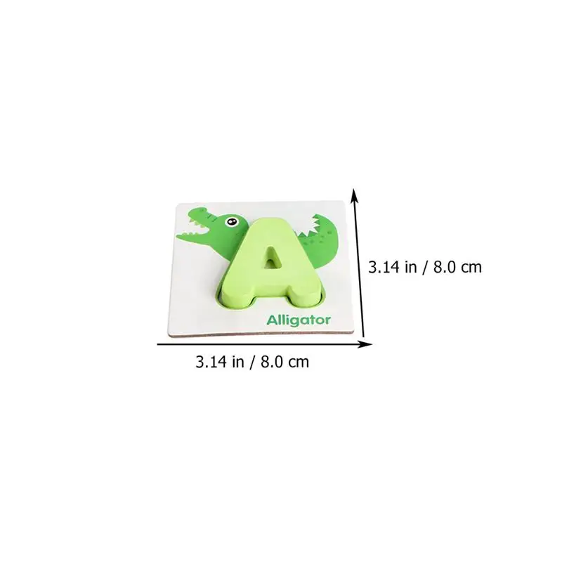 Деревянные алфавитные буквы совпадающие с животными карточки пазлы Обучающие