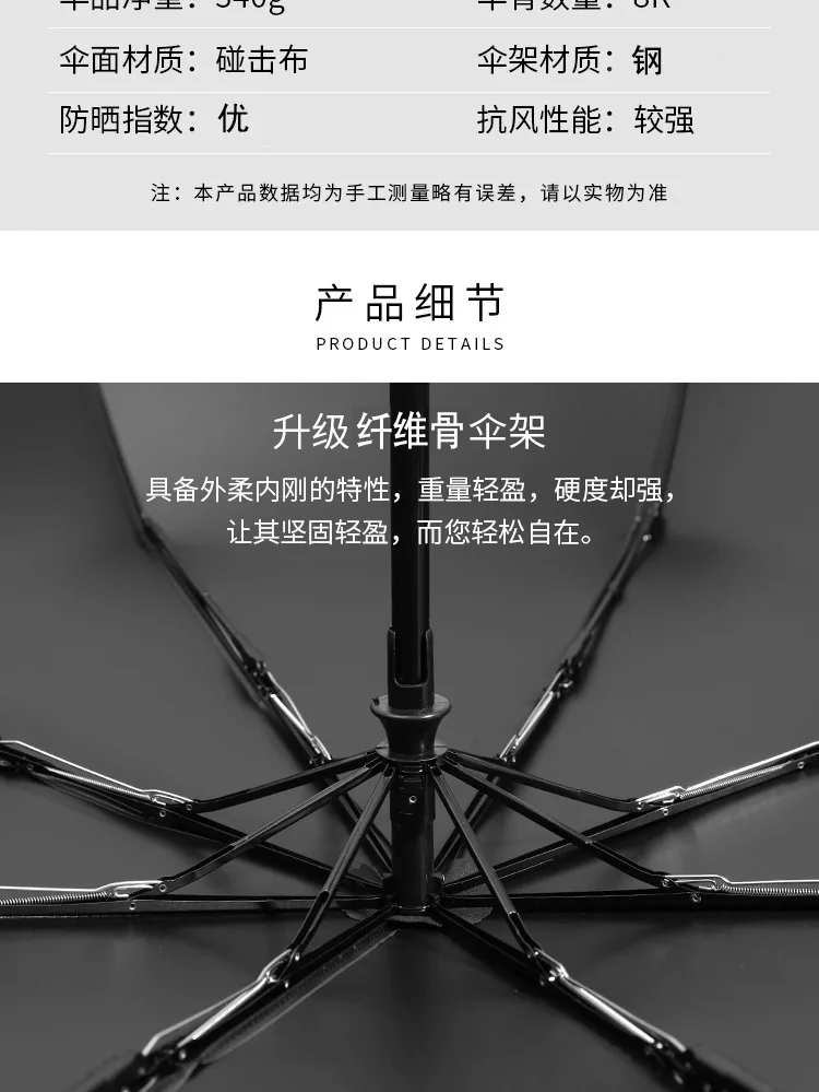Customizable UV-Protection Parasol Vinyl Sun-resistant Advertising Umbrella All-Weather Umbrella Manual Folding Umbrella 21-Inch
