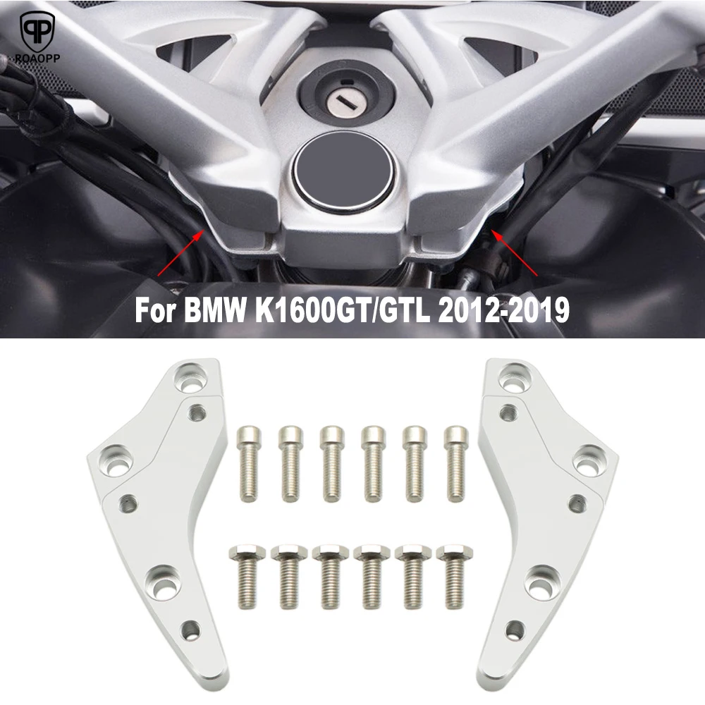 ROAOPP Motorcycle Alloy Handlebar Risers 18mm Height up Adapters