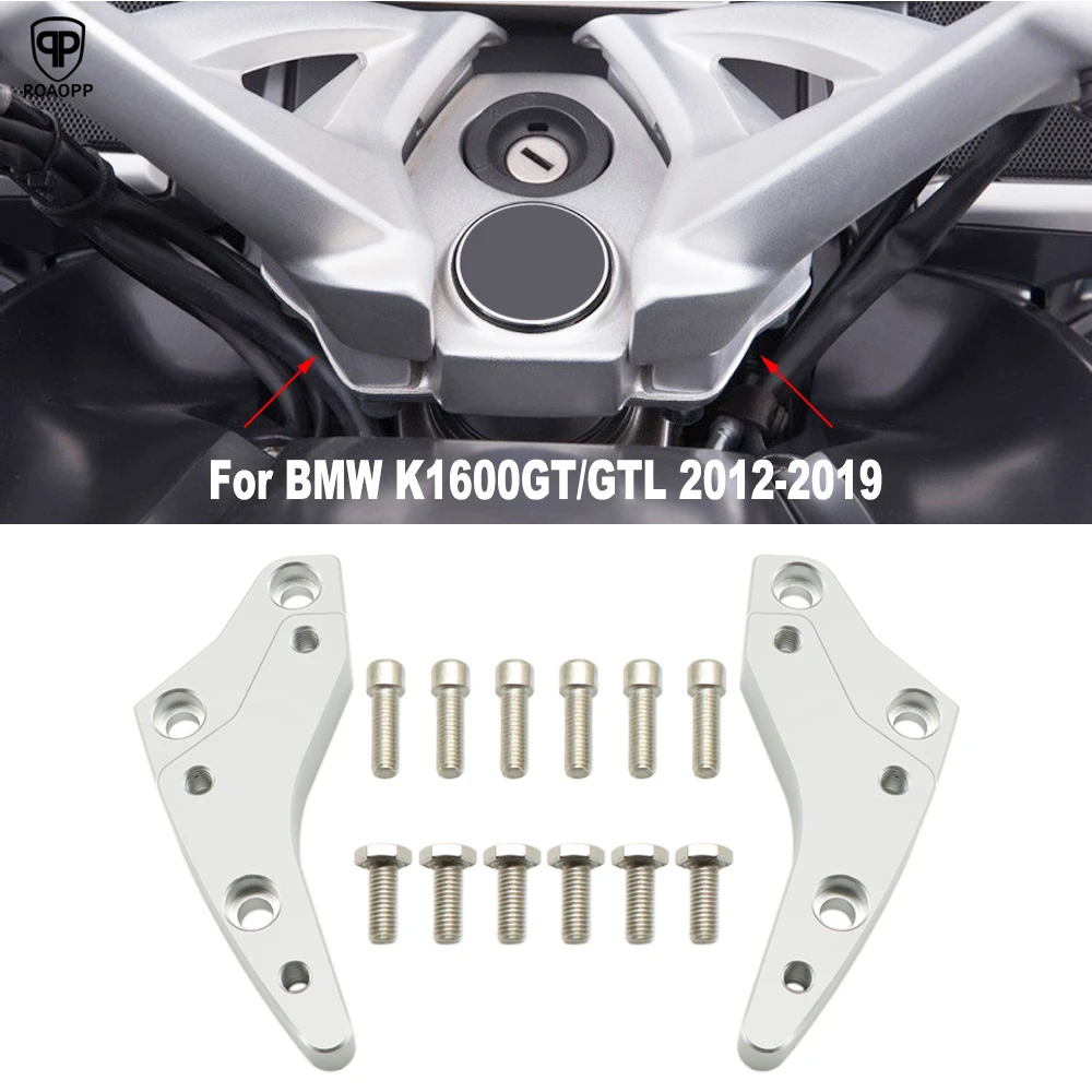 ROAOPP Motorcycle Alloy Handlebar Risers 18mm Height up Adapters