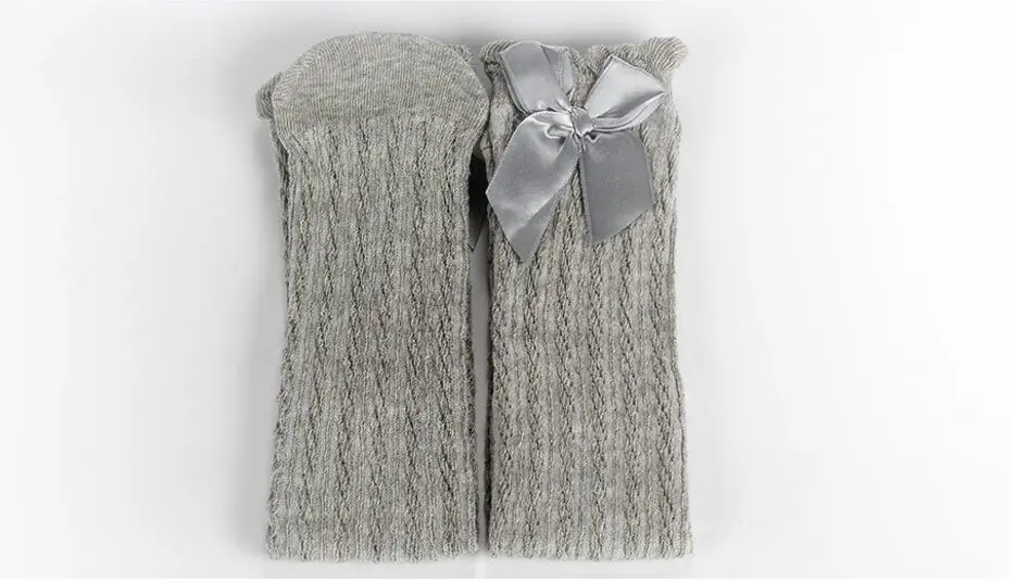 Gray Socks Носки для девочек от 3 до 10 лет, новые летние хлопковые длинные гольфы принцессы в Корейском стиле детские носки для танцев - Цвет: Gray Socks