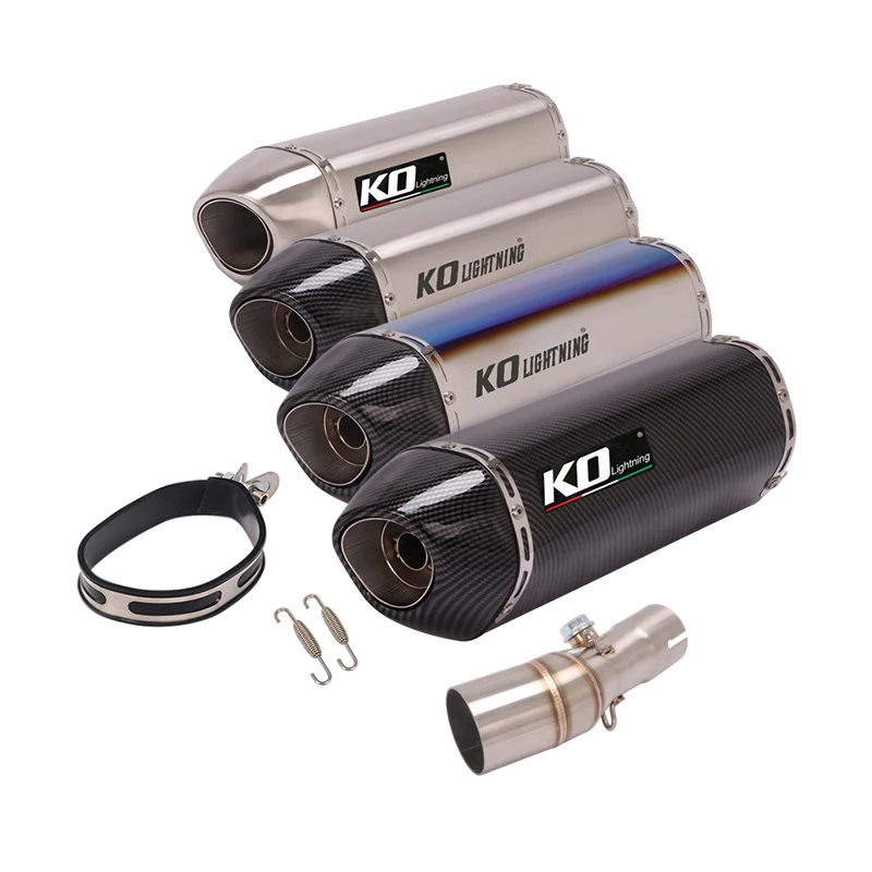 

Escape Motorcycle Exhaust Middle Link Pipe And 51mm Tail Pipe Stainless Steel For HONDA FORZA300 2018-2021 NSS350 2020-2021