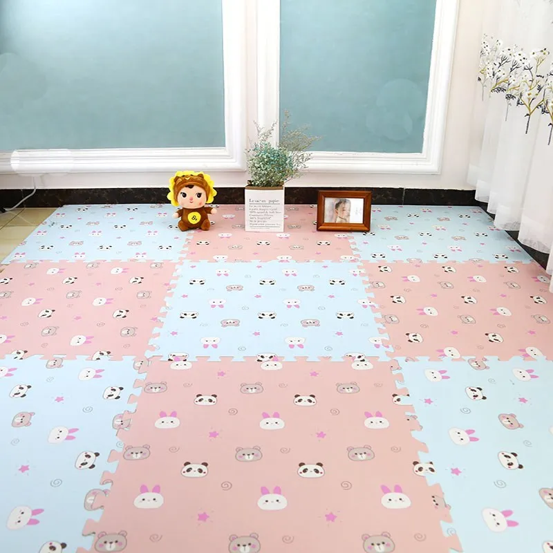 

16Pcs/Lot Children's Rug Cartoon Animal Pattern Carpet EVA Foam Puzzle Mats Baby Play Mat Toys Summer Floor Playmat 30*30*1 CM