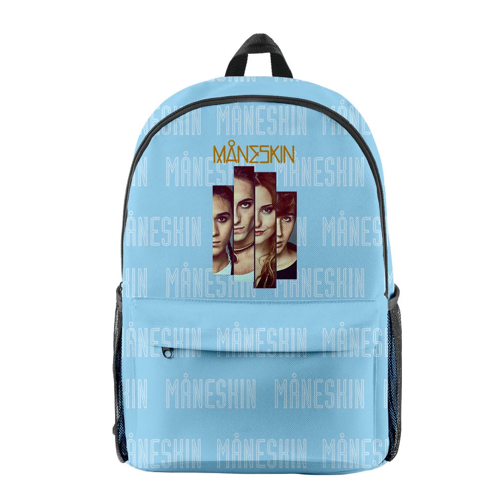 Zaino a tracolla in tessuto Oxford moda Maneskin stampato Multi Zipper Pack  borsa da scuola per studenti Casual per ragazze - AliExpress