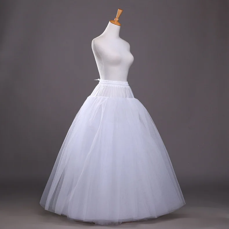 SERMENT Floor-Lenght Wedding Dress Skirt 4 Layer Boneless Wedding Slips Short Petticoat  Wedding Accessories
