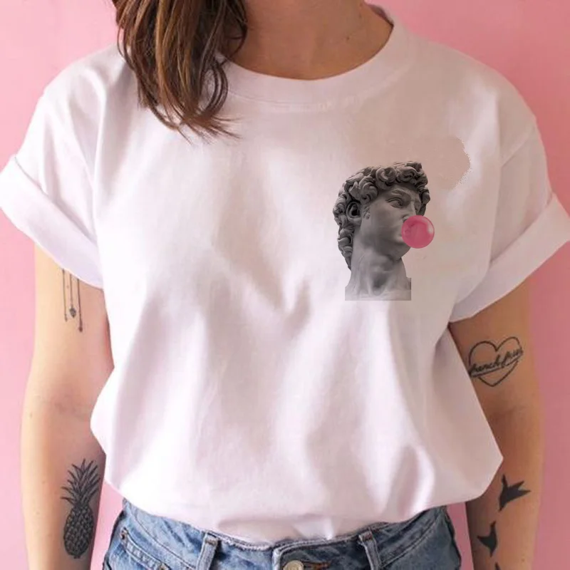 vaporwave aesthetic t shirt women korean grunge ulzzang tshirt kawaii 90s harajuku t-shirt female streetwear japanese top tee - Цвет: 732
