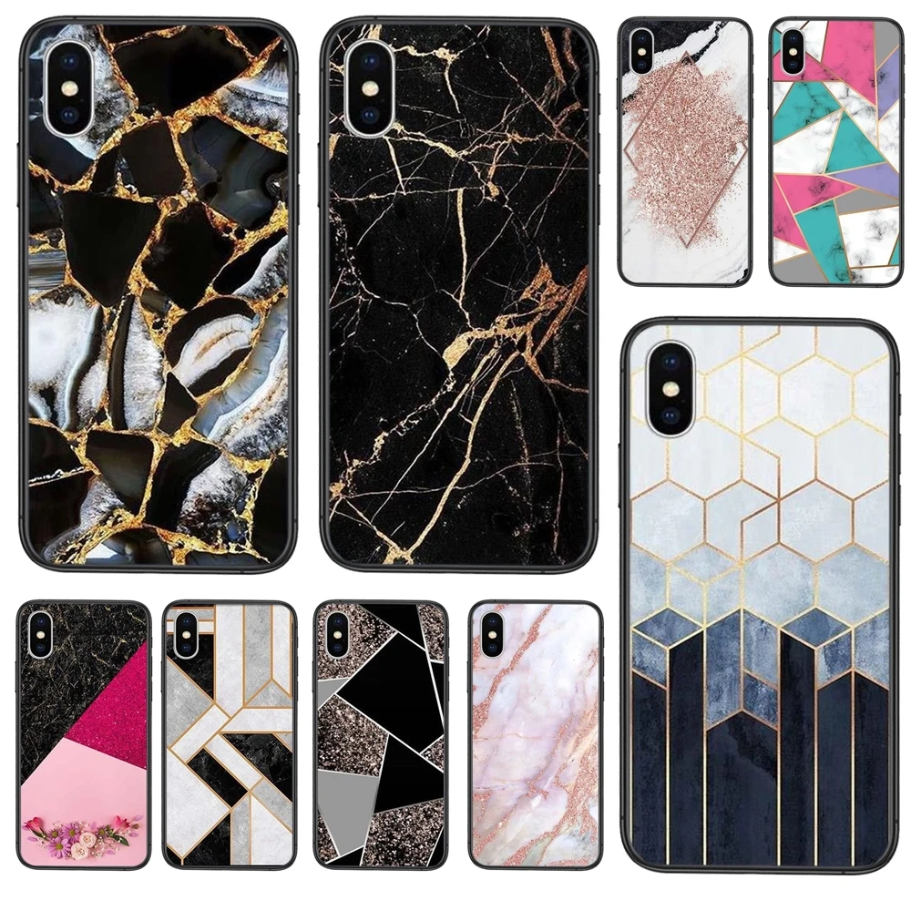 Защитные чехлы для телефона Overstock чехол с геометрическим рисунком и мраморным