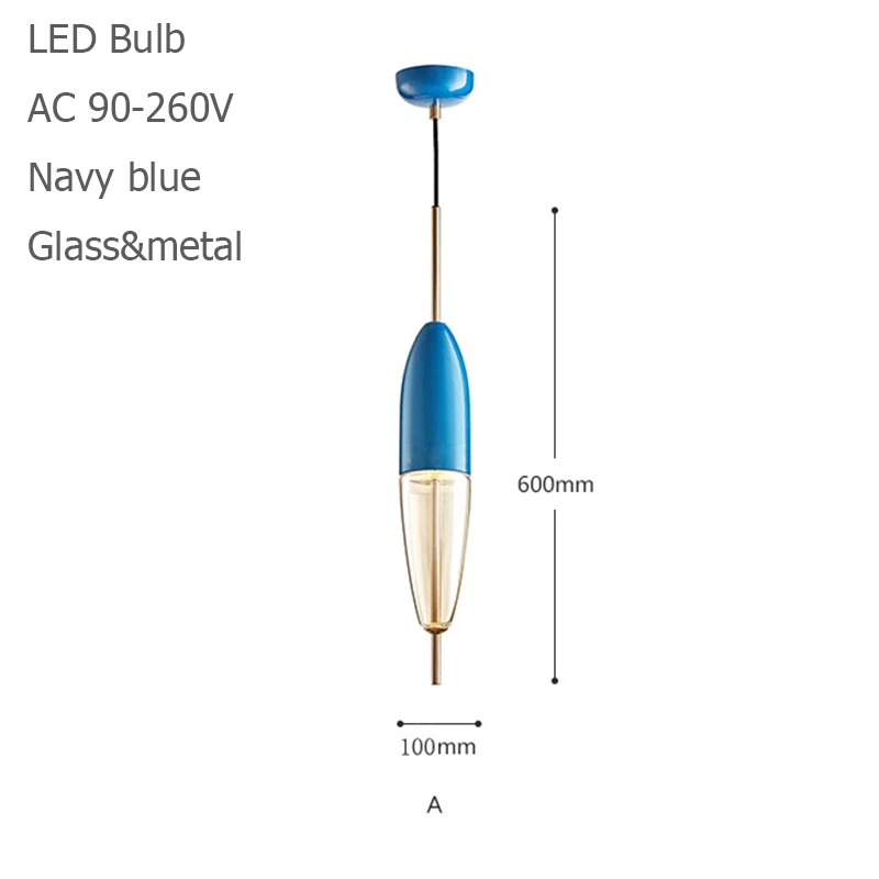 Подвесной светильник в скандинавском стиле светодиодный форме капли 2 цвета