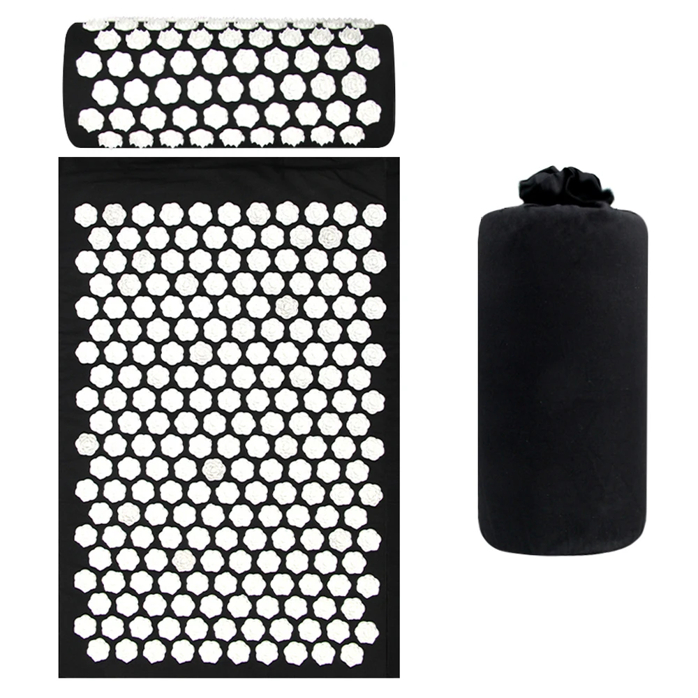 

Acupressure Mat Acupuncture Massage Mat Pillow Set Yoga Mat Relieves Stress Back Neck Sciatic Pain Relaxation Tension Release