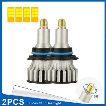 

9006 LED Headlight Bulbs, 24 CSP 8 Sides 360 Degree Car Led Lighting, 120W 18000LM 6500K Fog Light Bulbs Auto Lamps 2Pcs