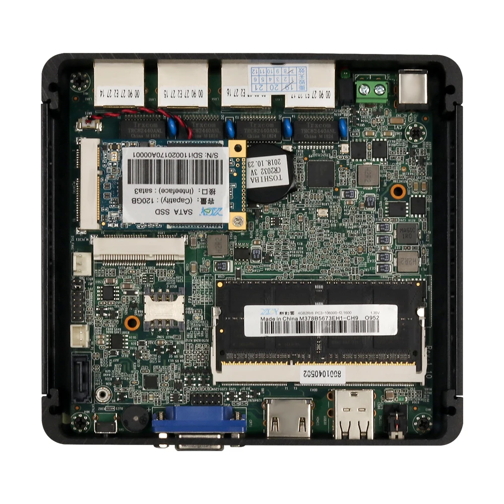 Мини маршрутизатор YCSD межсетевой экран Intel Celeron J1900 J1800 Inel i211AT Gigabit Ethernet 4x RJ45 USB3.0 USB2.0