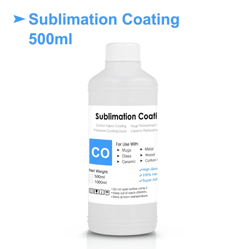 500ML Universal Sublimation Coating Pretreatment Liquid For Mug Glass Ceramic Wood Crystal Metal Acrylic PVC Stone