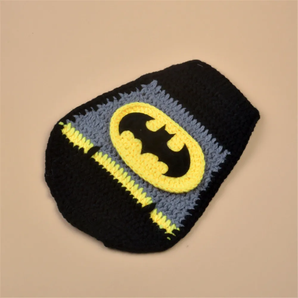 Реквизит для фотосъемки новорожденных мальчиков Бэтмен вязаный костюм набор фон для фотографирования малышей костюм для девочек Хэллоуин костюмы косплей