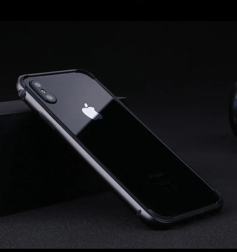 Lofter твердый ТПУ Алюминиевый металлический бампер чехол для iPhone X/XS Роскошный Жесткий металлический чехол-бампер противоударный тонкий