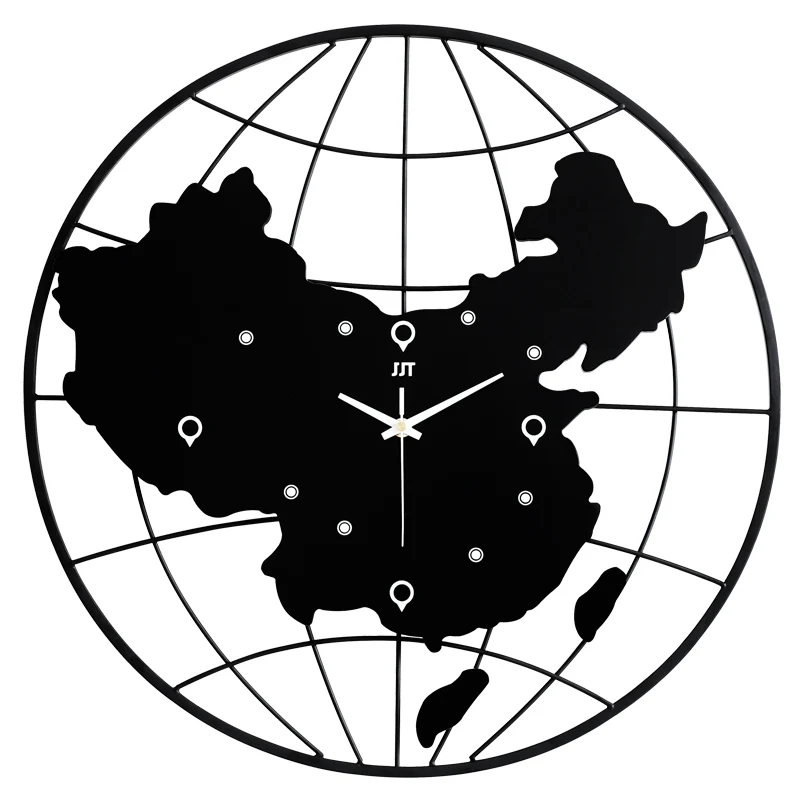 

Simple Modern Wall Clock Nordic Silent Wall Clock Living Room Creative World Map Reloj Pared Grande Home Decoration Clock MM60WC