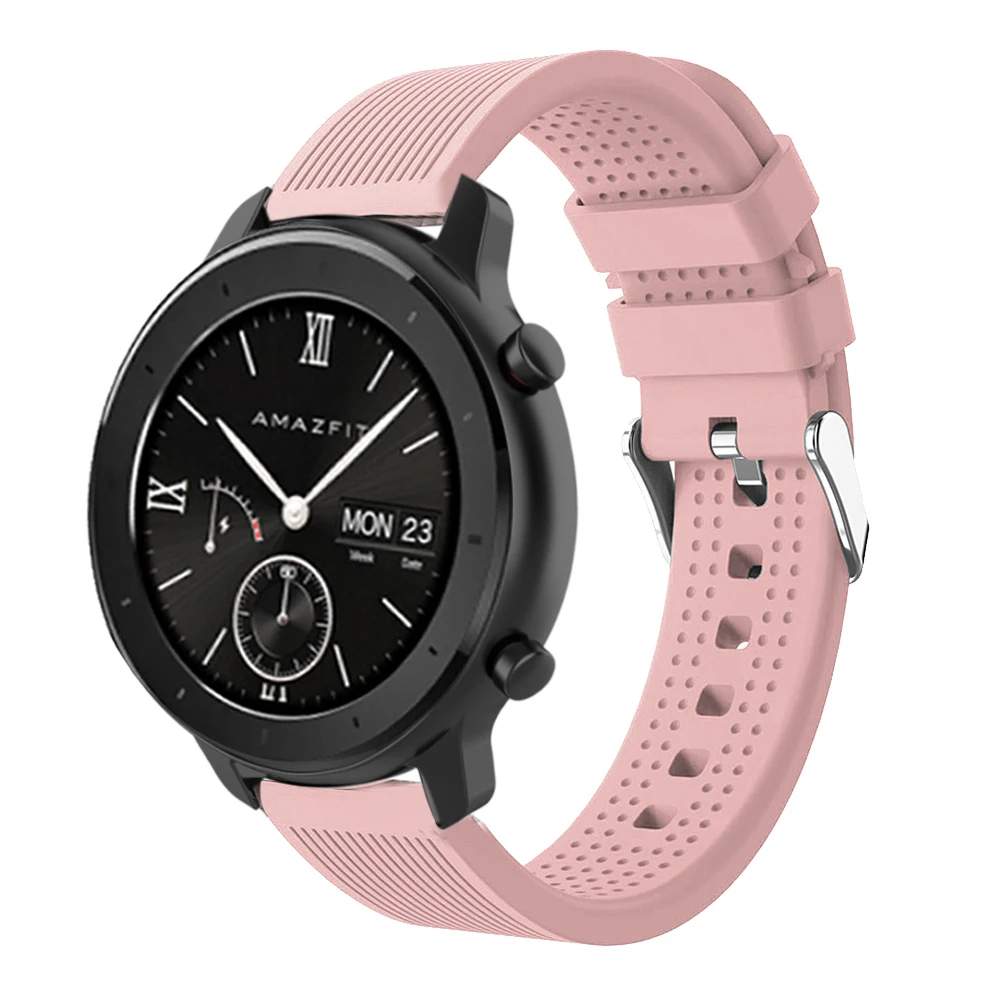 Силиконовый ремешок для Amazfit ремешок Bip мягкий резиновый ремень для Huami Amazfit Bip gtr 42 мм gts Smartwatch Браслет ремешок 20 мм