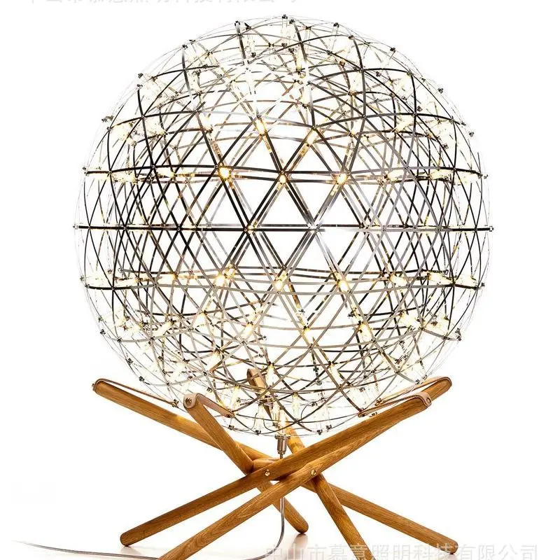 Настольная лампа Spark Ball, современный простой деревянный светодиодный фонарь из нержавеющей стали, современный простой ресторанный светильник для гостиной