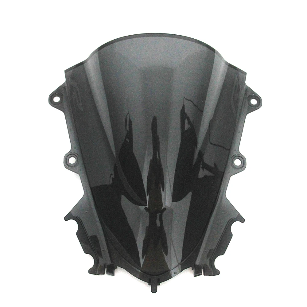 Motorcycle Windshield Double Bubble Sport WindScreen Deflector Visor Viser For YAMAHA YZF R15 YZF-R15 V3.0 17-19 - Цвет: Темно-серый