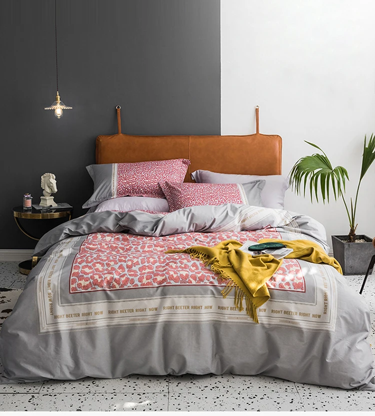 Роскошные комплекты постельного белья, хлопок, 40 S, queen King size, нордический розовый, Гари, пододеяльник, для мальчиков, комплекты постельного белья, винтажная простыня, японская, ropa cama