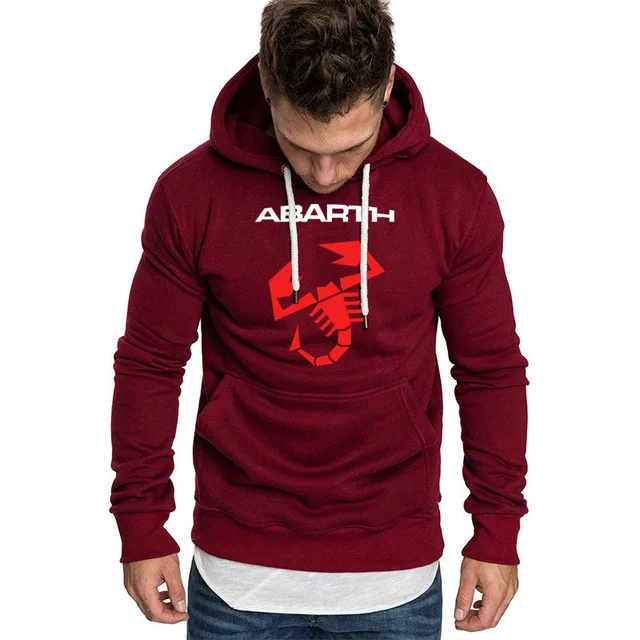 Толстовки мужские на автомобиль ABARTH логотип печати Толстовка весна осень Мужская толстовка хип хоп harajuku мода Повседневная Толстовка флис спортивный костюм