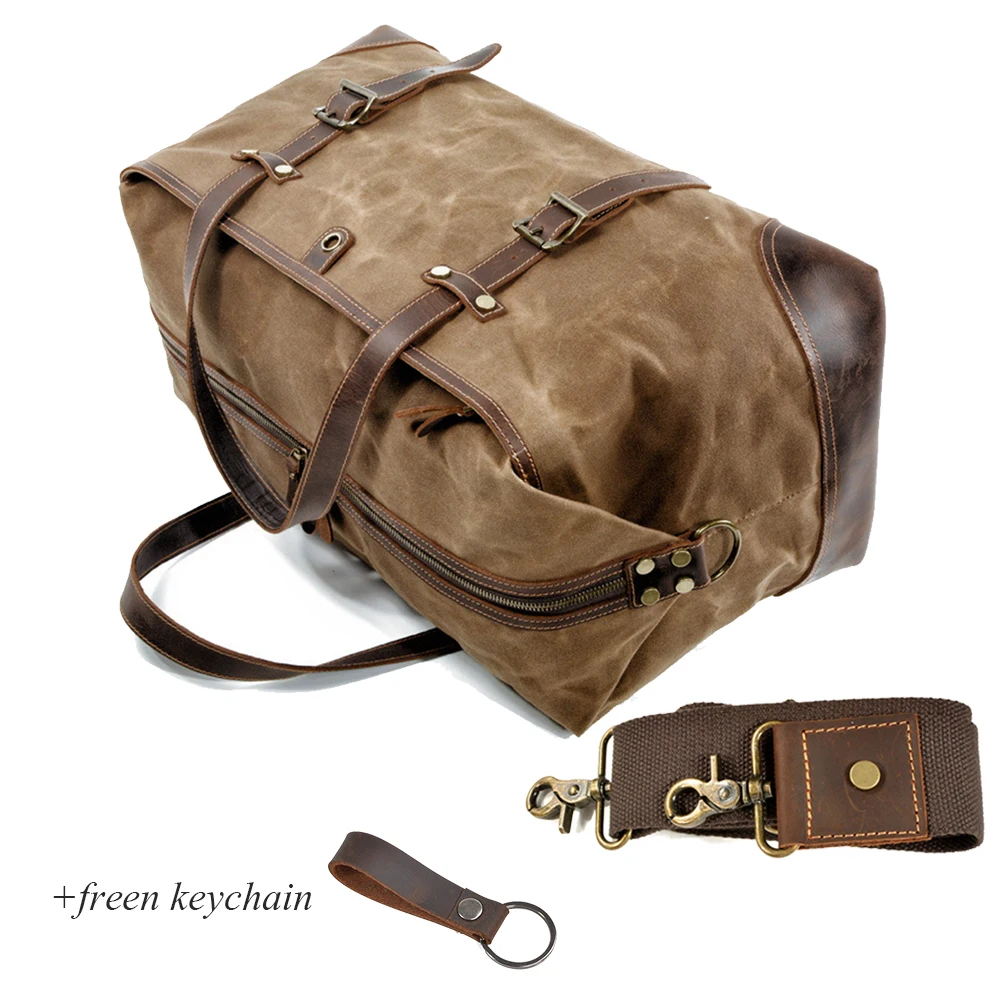 large waxed canvas duffle bag